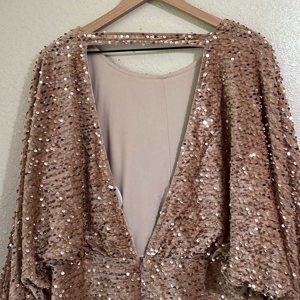 Boohoo blouson sleeve sequin, mini dress - Picture 7 of 14